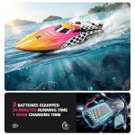 BEZGAR RC Boat, 12 inch Remote Control Boat for Kids and Adults, 25 KPH Fast RC Speed Boats with 2 Batteries, Ideal Waterproof Toy for Pool & Lake - TX136