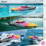 BEZGAR RC Boat, 12 inch Remote Control Boat for Kids and Adults, 25 KPH Fast RC Speed Boats with 2 Batteries, Ideal Waterproof Toy for Pool & Lake - TX136