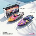 BEZGAR RC Boat, 12 inch Remote Control Boat for Kids and Adults, 25 KPH Fast RC Speed Boats with 2 Batteries, Ideal Waterproof Toy for Pool & Lake - TX136