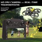 CloudWings Drone with camera for kids and Remote – Beginner RC Drone for Kids with Brushless Motor, Optical Flow Hover, One-Key Takeoff, FPV Video(Yellow-Batteries*2)