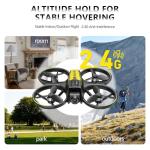 CloudWings Drone with camera for kids and Remote – Beginner RC Drone for Kids with Brushless Motor, Optical Flow Hover, One-Key Takeoff, FPV Video(Yellow-Batteries*2)