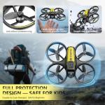 CloudWings Drone with camera for kids and Remote – Beginner RC Drone for Kids with Brushless Motor, Optical Flow Hover, One-Key Takeoff, FPV Video(Yellow-Batteries*2)