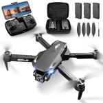 Drones with Camera for Adults,Foldable Drone for Beginners with 3 Batteries 36-Min Flight Time,1080P HD FPV Transmission Drone,Mini RC Quadcopter with Gesture Selfie,One Key Start,Altitude Hold,3D Flips,3 Speed Modes Easier to use,Black