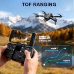 Drones with Camera for Adults,Foldable Drone for Beginners with 3 Batteries 36-Min Flight Time,1080P HD FPV Transmission Drone,Mini RC Quadcopter with Gesture Selfie,One Key Start,Altitude Hold,3D Flips,3 Speed Modes Easier to use,Black