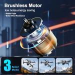 Drones with Camera for Adults,Foldable Drone for Beginners with 3 Batteries 36-Min Flight Time,1080P HD FPV Transmission Drone,Mini RC Quadcopter with Gesture Selfie,One Key Start,Altitude Hold,3D Flips,3 Speed Modes Easier to use,Black