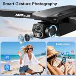 Drones with Camera for Adults,Foldable Drone for Beginners with 3 Batteries 36-Min Flight Time,1080P HD FPV Transmission Drone,Mini RC Quadcopter with Gesture Selfie,One Key Start,Altitude Hold,3D Flips,3 Speed Modes Easier to use,Black