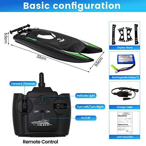 High-Speed RC Boat with Rechargeable Batteries