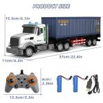 Mostop RC Semi Truck with Trailer - 23.6 Inch Large Remote Control Toy for Kids 3-8, 2 Rechargeable Batteries, 8 Mini Cars, LED Lights & Sound, 2.4GHz Semi-Trailer Truck Toys for Boys Girls