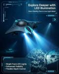 App Controlled Rc Underwater Drone with Camera Remote Control Boat for Pools Lakes Real-Time Image Under Water Aqua Submarine Fishing Drones Focusing on Correction Wireless Gift for Adults Kids(2PCS)