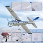 Fms Rc Planes for Beginners Remote Control Airplane for Adults Single-Engine Propeller Airplane 1500MM Cessna 182 Blue 6 Channel Hobby Rc Airplanes PNP (No Radio, Battery, Charger)