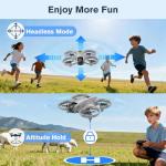 RC mini drone with carman 360 Flip Stunt Drone for Kids, Remote Control Quadcopter with Gravity Sensing, 3 Speed Modes, LED Light, 1 Batteries, altitude hold,headless mode,Foldable RC Plane Toys for teen Age 14+, Outdoor Fun Gifts easy to fly