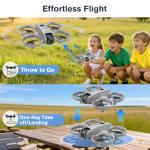 RC mini drone with carman 360 Flip Stunt Drone for Kids, Remote Control Quadcopter with Gravity Sensing, 3 Speed Modes, LED Light, 1 Batteries, altitude hold,headless mode,Foldable RC Plane Toys for teen Age 14+, Outdoor Fun Gifts easy to fly