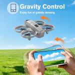 RC mini drone with carman 360 Flip Stunt Drone for Kids, Remote Control Quadcopter with Gravity Sensing, 3 Speed Modes, LED Light, 1 Batteries, altitude hold,headless mode,Foldable RC Plane Toys for teen Age 14+, Outdoor Fun Gifts easy to fly