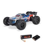 ARRMA 1/16 Mini Kraton 3S DSC 4X4 RTR Brushless Speed Truck (3S Battery & Charger Included), Red/Blue, ARA2508ST1