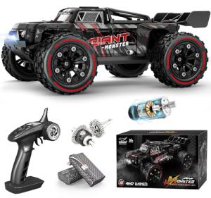1:16 Scale All Terrain Fast RC Cars for Adults 40KPH, 4WD Electric Off-Road Remote Control Monster Truck with Metal Chassis, 2.4Ghz High Speed Car, Waterproof RC Truck with 2 Batteries for Boys & Kids