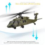 GoolRC Brushless RC Helicopter, WLtoys K170 Remote Control Helicopter, 4 Channel Military Army RC Aircraft with 6-Axis Gyro, Easy to Fly for Adults and Beginners