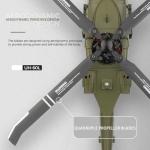 GoolRC Brushless RC Helicopter, WLtoys K170 Remote Control Helicopter, 4 Channel Military Army RC Aircraft with 6-Axis Gyro, Easy to Fly for Adults and Beginners