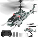 OBEST Camouflage RC Helicopter, Remote Control Military Helicopter with 2.4G 3.5CH, Missile Launch, One-Key Takeoff/Landing, Altitude Hold, 60M Control Distance