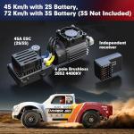 MJX Hyper GO 14211 1/14 Brushless 4X4 RC Desert Trucks with Gyro, RTR All Terrain Short Course Truck, Max 45mph Fast RC Cars for Adults, Electric Powered 2 of 2000 mAh RC Car for Adult