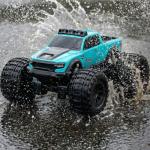 KB KAIBO 8816 1:12 Amphibious Remote Control Car with Full Proportional Steering-Fully Waterproof All Terrain RC Monster Truck for Kids 6-12+, 7.4V 4WD 2.4Ghz 60+ Min Dual Battery Blue