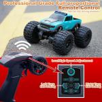 KB KAIBO 8816 1:12 Amphibious Remote Control Car with Full Proportional Steering-Fully Waterproof All Terrain RC Monster Truck for Kids 6-12+, 7.4V 4WD 2.4Ghz 60+ Min Dual Battery Blue