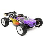 Losi 1/8 8IGHT-T Nitro Truggy RC Car Purple/Yellow