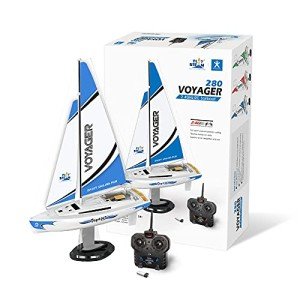 PLAYSTEAM Voyager 280 Remote Control Sailboat - Blue