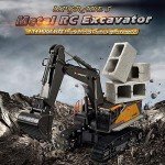 Kolegend 22-Channel Metal RC Excavator Toy