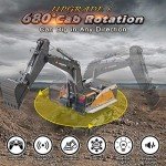 Kolegend 22-Channel Metal RC Excavator Toy