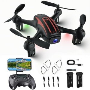 Camera Drone for Kids 8-12 with 2 Batteries