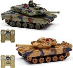Fistone RC Battle Tank Set with Sounds & Lights