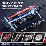 DEERC 1:14 Fast RC Truck, 50+ MPH Offroad