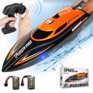 Fast RC Boat with 2 Batteries - 20+ MPH