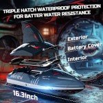 DEERC High-Speed Brushless RC Shark Boat