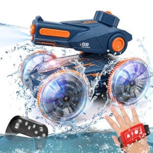 Amphibious Remote Control Stunt Car for Kids