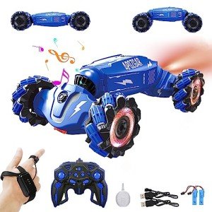 LOOZIX Gesture-Controlled Stunt RC Car with Lights