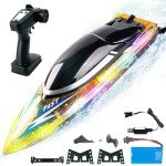 BEZGAR 16-Inch Fast RC Boat for Kids & Adults