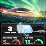 BEZGAR 16-Inch Fast RC Boat for Kids & Adults