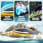 BEZGAR 16-Inch Fast RC Boat for Kids & Adults