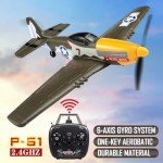 4-Channel RC Plane for Kids & Adults - P51 Mustang