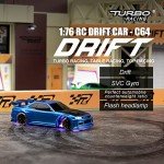 FLYCOLOR Turbo Racing 1:76 Mini Drift RC Car