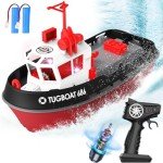 AIGIMU LED RC Tugboat for Kids & Pools