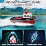 AIGIMU LED RC Tugboat for Kids & Pools