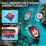 AIGIMU LED RC Tugboat for Kids & Pools