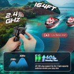 AIGIMU LED RC Tugboat for Kids & Pools