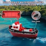 AIGIMU LED RC Tugboat for Kids & Pools