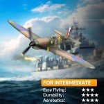 VolantexRC Spitfire Fighter RC Plane - 4CH Aerobatics