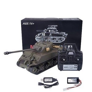 MAYS 1/16 RC WWII Sherman Tank with Lights & Sounds