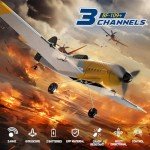 Toileum 3-Channel RC Airplane with Gyro Stabilizer