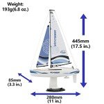 PLAYSTEAM Voyager 280 2.4GHz RC Sailboat - Blue